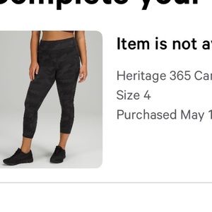 Lululemon Heritage 365 Camo Deep Coal Multi